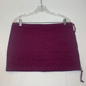 Millard Fillmore Women's Quilted Mini Skirt 30 Burgundy
